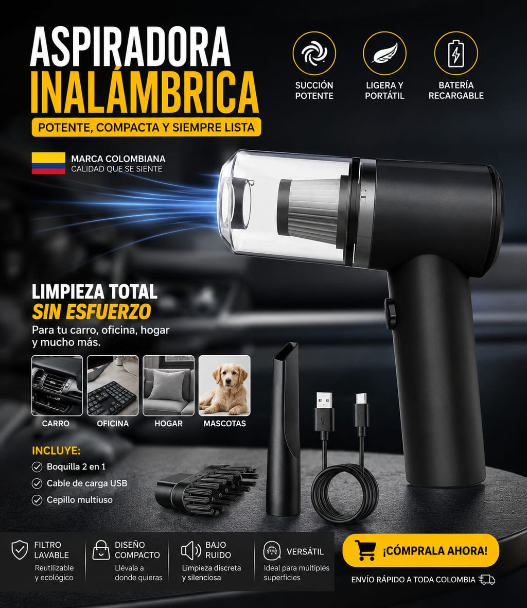 Mini Aspiradora Portátil Multiusos 3 EN1